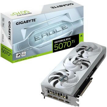 Gigabyte Видеокарта GV-N507TEAGLEOC ICE-16GD 16GB GDDR7, 256 бит, PCI-E 5.0, 2542 МГц, 3 x DP 2.1a, 1 x HDMI 2.1b, NVIDIA DLSS 4 (GV-N507TEAGLEOC ICE-16GD 1.0)