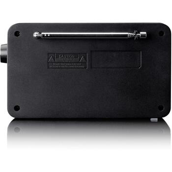 Lenco Pārnēsājams DAB+/FM radio ar Bluetooth® un uzlādējamu akumulatoru - melns (PDR-033BK)