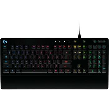 Logitech Klaviatūra 920-008093 RGB LED, 1.8 m, QWERTY, 50 g, 60 ml, Spill resistant, Multimedia taustiņi, Wrist rest (920-008093)