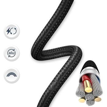 Tellur USB на Lightning кабель TLL155761, 1м, 3A, 480Mbit/s, USB Type-A, Lightning, черный (TLL155761)