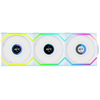 Lian Li Datora ventilators UNI FAN SL Wireless LCD 120 G99.12SLLCD1W3W.00, 120mm, 1900RPM, 2.4mmH2O, 3 ventilatori (G99.12SLLCD1W3W.00)