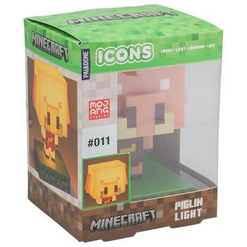 Paladone Minecraft Piglin иконка свет PP14431MCF, 12см, 2xAAA, LED, пластик, без автоотключения (PP14431MCF)