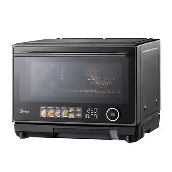 Brīvi stāvoša konvekcijas un grila mikroviļņu krāsns universālai gatavošanai ar 25 L ietilpību 1000 W jaudu un melnu premium dizainu MSO25H Midea (MSO25H)