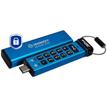 Kingston IronKey Keypad 200C USB флеш-накопитель IKKP200C/32GB, 32GB, USB-C, 145MB/s чтение, 115MB/s запись, 256-бит AES-XTS (IKKP200C/32GB)