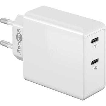 Goobay адаптер питания, 61758, 36 Вт, DC 5/9/12/15/20 В, 2x24 pin USB-C, Power Delivery (61758)