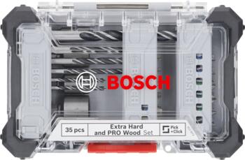 EXTRA HARD SKRŪVGRIEŽA UZGAĻU UN PRO WOOD URBJU KOMPLEKTS, 35 GAB. BOSCH 2607017725 (2607017725)
