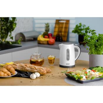 Zelmer Электрический чайник ZCK7619 71505664P, 2200W, 1.7l, белый, автоматическое отключение, 360° поворотная база (71505664P)