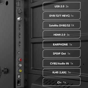 Manta televizors 40LFV125E, 1920x1080, 40 collas, 3 HDMI, 2 USB, 60 Hz, 5.1 Dolby Digital Plus, Wi-Fi, Viesnīcas režīms (40LFV125E)
