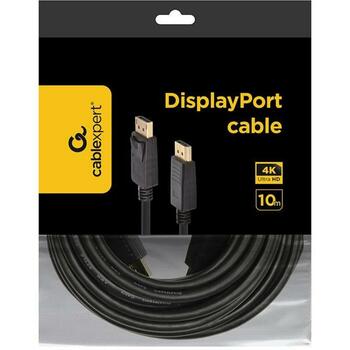 Gembird кабель DisplayPort CC-DP2-10M 10 м, 3840 x 2160, 60 Гц, 17.28 МБ/с, 2 x мужской разъем (CC-DP2-10M)