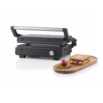 Gorenje GCG2000M электрический контактный гриль для мяса, панини и овощей 2000W антипригарные пластины 180° Черный (GCG2000M)