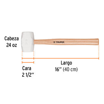 Gumijas āmurs 680g 16932 TRUPER (MH-24)