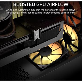 Corsair 3200D RS PC korpuss, Mid-Tower, melns, 7 sloti, 1x3.5