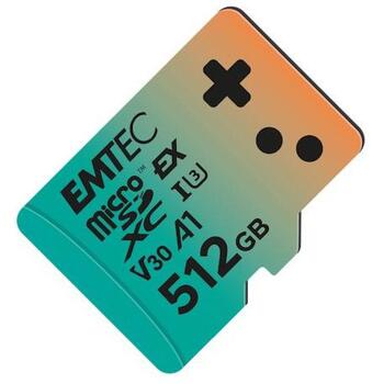 Emtec Карта памяти ECMSDM512GEXG, 512GB, 880MB/s, 700MB/s, U3, V30, A1, водонепроницаемая (ECMSDM512GEXG)