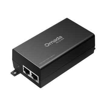PoE+ инжектор, TP-Link, POE160S, 10/100/1000 Mbit/s, 1x10/100/1000Mbps RJ45 входной порт, 1x10/100/1000Mbps RJ45 выходной порт для питания и данных (POE160S)