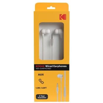 Kodak Наушники 165+ 30425934, 14мм, 20-20000Гц, 32Ω, 1.2м, Проводные, Вкладыши, Интегрированные кнопки, ABS, PVC (30425934)