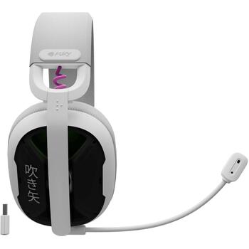 Fury беспроводные наушники Fukiya F6 NFU-2337, 40мм, 20-20000Гц, 40ч, Bluetooth 5.4, USB Type C, ENC микрофон, белые (NFU-2337)