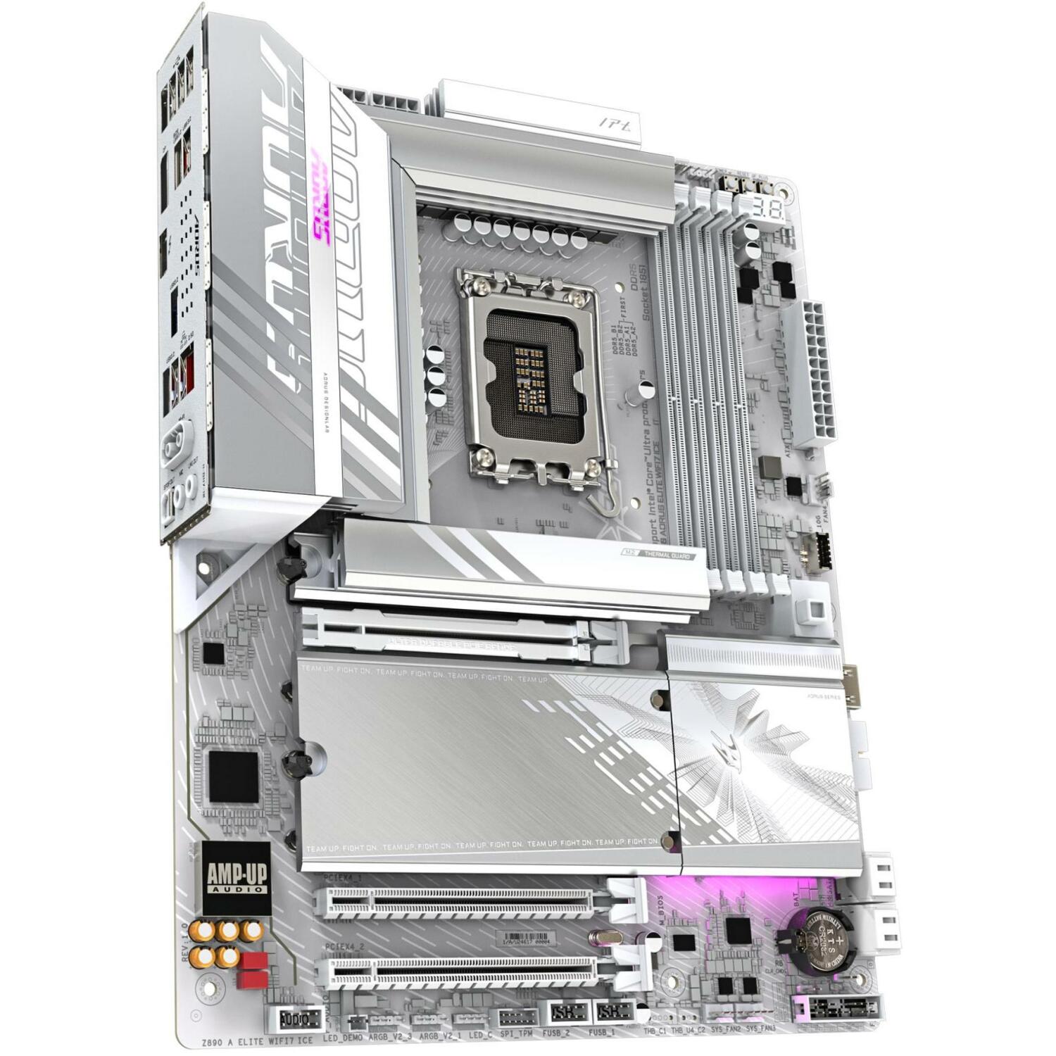 Gigabyte Dēlis Z890 A ELITE WF7 ICE, 4x DIMM, 256 GB, 2x2 Wi-Fi 7, 2.5GbE LAN, 1x PCIe 5.0, 1x HDMI, 7.1 audio (Z890 A ELITE WF7 ICE)