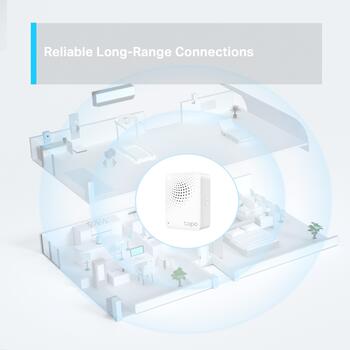 Tapo Smart IoT Hub ar zvanu, TP-Link, Tapo H100, 922 MHz, 2.4GHz Wi-Fi, 0~40°C, 72 x 62.5 x 51 mm, UL94-V0 (TAPOH100)