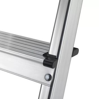 HAILO L60 StandardLine 038160407, 4 pakāpieni, 150 kg, 285 cm, alumīnijs, pretslīdes pakāpieni, locījuma aizsardzība (038160407)