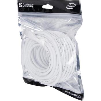 Sandberg патч-кабель 306-97, 10м, Cat6, U/UTP, RJ-45, RJ-45, белый (306-97)