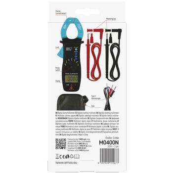 Emos Токовый мультиметр MD-410C M0400N, 400A AC, 400A DC, 4-600V AC, 400mV-600V DC, 400Ω-40MΩ, автоматическое отключение (M0400N)