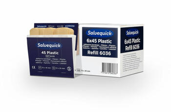 Cederroth Plastikāta plāksteri 6036, 1x45 gab., 27x72x19mm, 18x72x25mm, hipoalerģiski, elastīgi (6036)