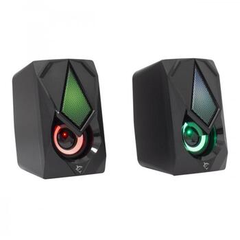 White Shark Динамики BEAT GSP-619 2.0, 6W, 2x2 дюйма, 160-20000 Гц, 3,5 мм, USB 5 В, RGB LED подсветка (BEAT)