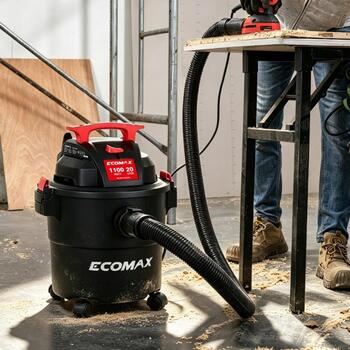Ecomax putekļu sūcējs sausai un slapjai sūkšanai EMX 20L EM19402P-5AA, 1200W, 20l, 160 mbar, 35 m³/h, 1,5m, pūšanas funkcija (EM19402P-5AA&EMX)