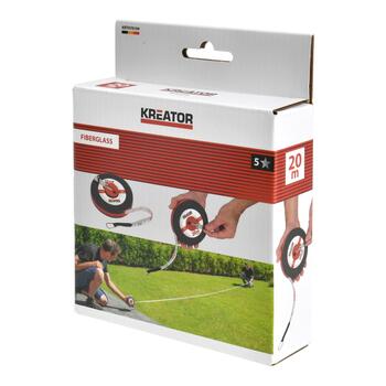 Kreator mērlente KRTH70104, 20 m, 13 mm, stikla šķiedra, mitrumizturīga, rūsas izturīga, MID 3. klase (KRTH70104)