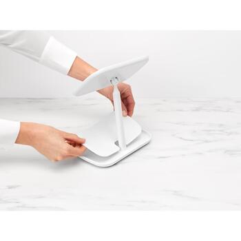 Brabantia ReNew зеркало с полкой 280726, 400г, 28.3x20x12.6см, пластик, регулируется на 360°, нескользящее основание (280726)