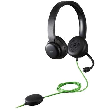 Acer Austiņas MODELIS GP.HDS11.01N, 32Ω, 20-20kHz, 2m kabelis, USB Type-A, 0.16kg, 2m garš kabelis, stereo skaņa (GP.HDS11.01N)