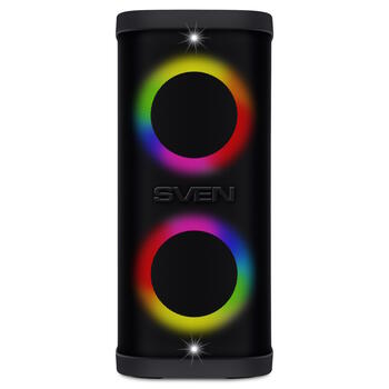 Супер праздничная Party Box с караоке для вечеринок 150W TWS Bluetooth FM USB microSD LED дисплей аккумуляторное питание чёрная SV-022402 Sven (SV-022402)