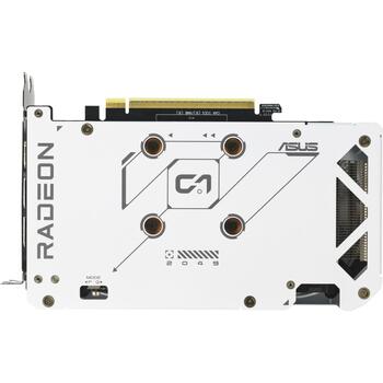 Asus Video karte DUAL-RX9060XT-16G-WH 16GB GDDR6, PCIe 5.0, 2.5 slot, 2 ventilatori, HDMI 1, DisplayPort 2, aktīvā dzesēšana (DUAL-RX9060XT-16G-WH)