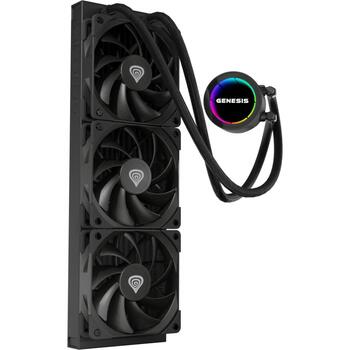 Genesis AIO šķidrumu dzesētājs, NLG-2320, 360 mm, 80 cfm, 3 ventilatori, PWM atbalsts, 2400 RPM sūknis (NLG-2320)