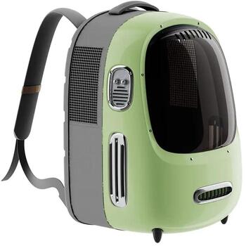 Petkit Рюкзак для домашних животных Breezy 2-G, 1.4kg, ABS, PC, ткань, 33x30x45cm, эргономичный, вентиляция, освещение (P7704 Green)
