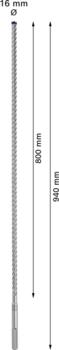 SDS-max-8X urbis 16 x 800 x 940 mm, Perforatora urbjiem EXPERT SDS MAX-8X TRIECIENURBIS PERFORATORIEM, 2608900217, BOSCH (2608900217)