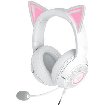 Razer austiņas Kraken Kitty V2 RZ04-04730600-R3M1, 32Ω, 2m, stereo, trokšņu izolācija, trokšņu slāpēšana (RZ04-04730600-R3M1)