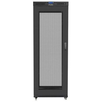 Lanberg Напольный шкаф 19 дюймов FF01-8037-23BL, 800x1000mm, 37U, 800kg, ЖК-дисплей, 4 вентилятора 230V, перфорированная дверь (FF01-8037-23BL)
