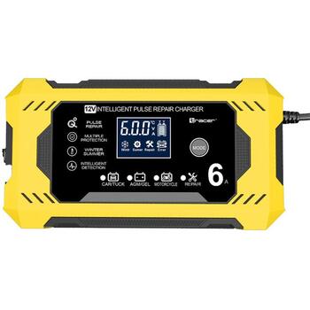 Tracer Akumulatora lādētājs TRABAT47776, 12V, 6A, LED/LCD, automātiskā uzlāde, pārlādēšanas aizsardzība (TRABAT47776)