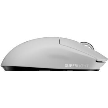 Logitech USB оптическая мышь PRO X SUPERLIGHT 910-005943, 25600 DPI, 1 мс, 5 кнопок, 63г, белая, эргономичный дизайн (910-005943)