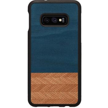Man&Wood Чехол для смартфона M6440B, Синий, совместим с Samsung Galaxy S10e, 5.8'', натуральное дерево, поликарбонат (M6440B)