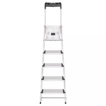 HAILO L80 ComfortLine 038040507, 5 pakāpieni, 280 cm, 150 kg, alumīnijs, neslīdošs, saliekamas (038040507)