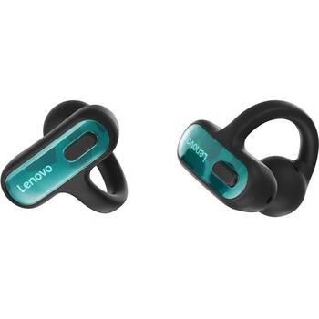 Lenovo austiņas X500 GXD1U67590, 20 h, 20-20k Hz, 16 Ω, 11 mm, -38 dB, Bluetooth 6.0, iebūvēts mikrofons, klipsis, melnas (GXD1U67590)