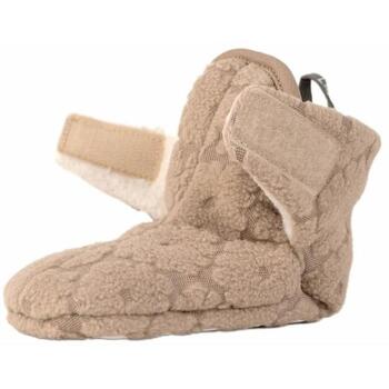 Lodger Slipper Folklore Fleece тапочки SL 630_6-12, 6-12M, 100% полиэстер, липучка Velcro, нескользящая подошва, песочный цвет (SL 630_6-12)