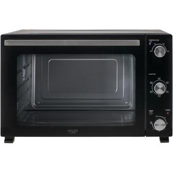 Adler Электрическая духовка AD 6025, 35L, 1500W, Черная, Конвекция, Вертел, Таймер 60 мин (AD 6025)
