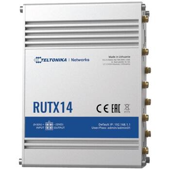Teltonika беспроводной маршрутизатор RUTX14 RUTX14000000, 802.11ac, 867 Mbit/s, 10/100/1000 Mbps, 5 портов, MU-MIMO, 4G (RUTX14000000)