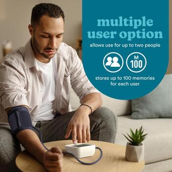 Homedics BPA-P200-EU1, автоматический тонометр, на плечо, ЖК-дисплей, 100 памяти, 2 пользователя, белый (BPA-P200-EU1)