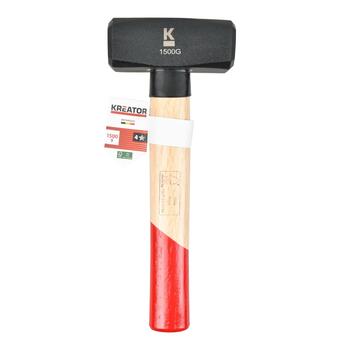 Kreator āmurs KRTH90203, 1.5kg, 110x45mm, C45 kalts tērauds, FSC sertificēts koks, 232mm (KRTH90203)
