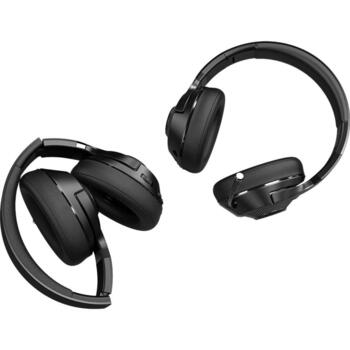 Lorgar Noah 500 LRG-GHS500, Bluetooth 5.3, 58h, 1000mAh, 40mm, 32Ω, 92dB, 20-20000Hz, stereo, mikrofons, melna (LRG-GHS500)
