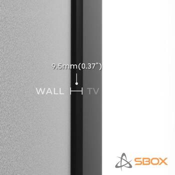 Sbox крепление для телевизора PLB-1948, 75кг, 200x200, 800x600, фиксированное, черное, алюминий, сталь, пластик (PLB-1948)